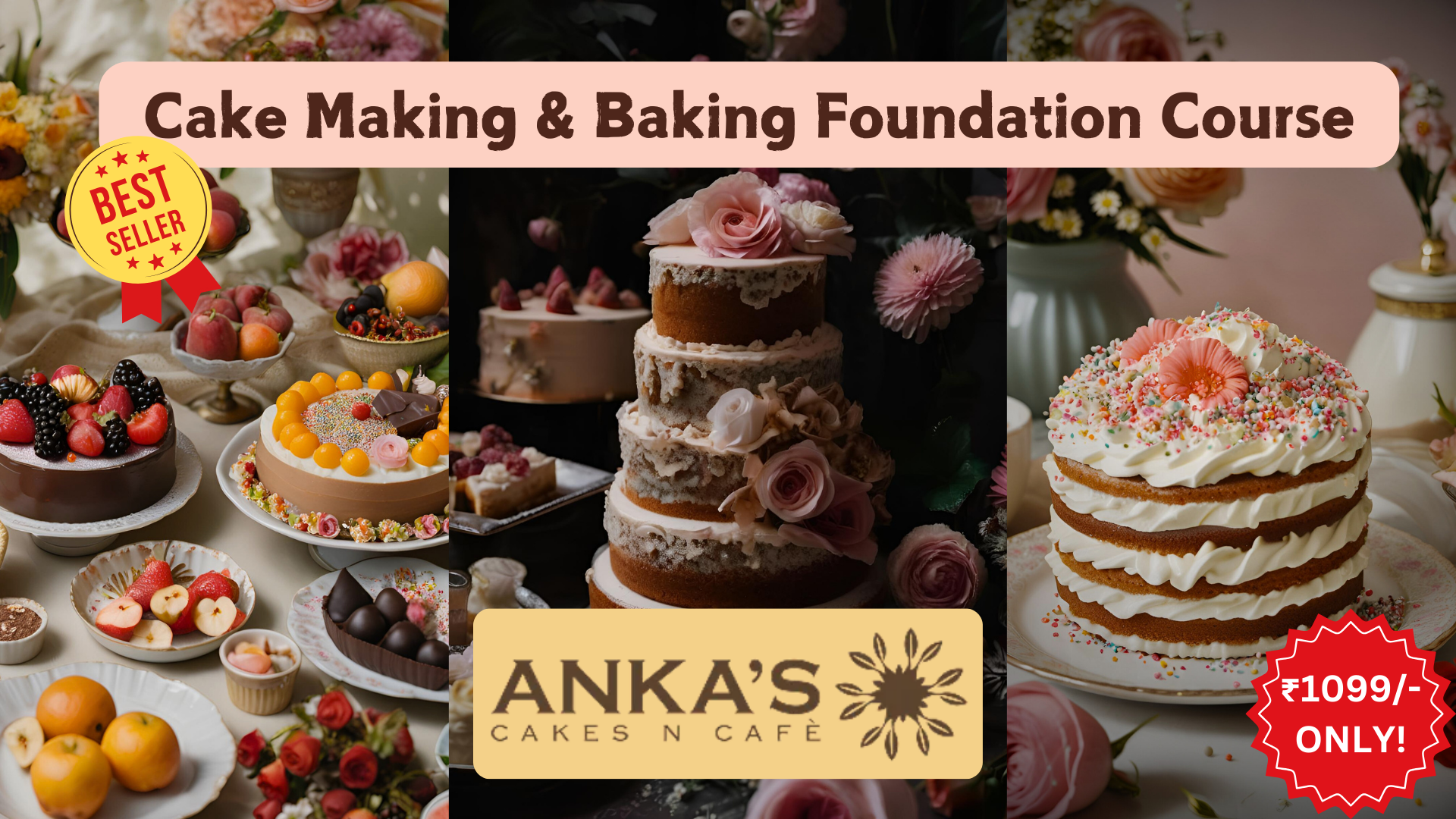 Cake Making & Baking Foundation Course + 8 Cakes